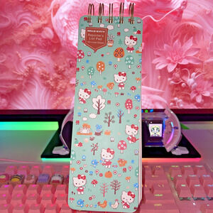 Hello Kitty List Notepad Note Pad Green Mushrooms 2023 Sanrio Long Reporters